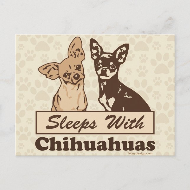 Leeps with Chihuahuas Vykort (Framsida)