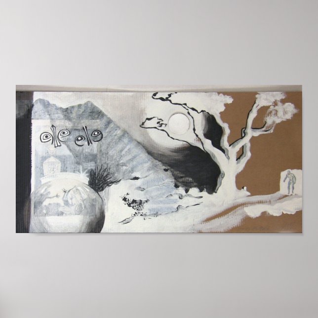 Leer Long Träd Poster (Framsidan)