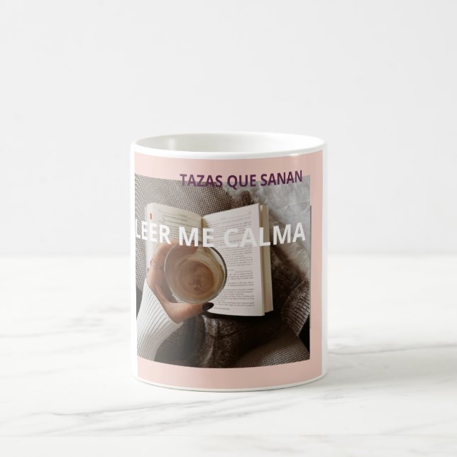 Leer Me Calma Café Libros Sanación  Kaffemugg (Center)