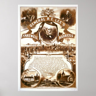 Lee's Farewell Adress 1865 Poster