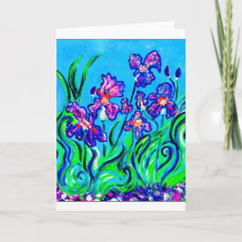 Lee's Irises Greeting Card Inbjudan