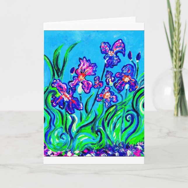Lee's Irises Greeting Card Inbjudan (Framsida)