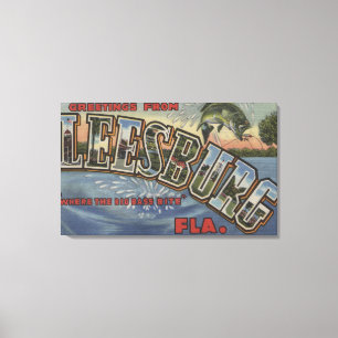 Leesburg Florida - stora brevplatser Canvastryck