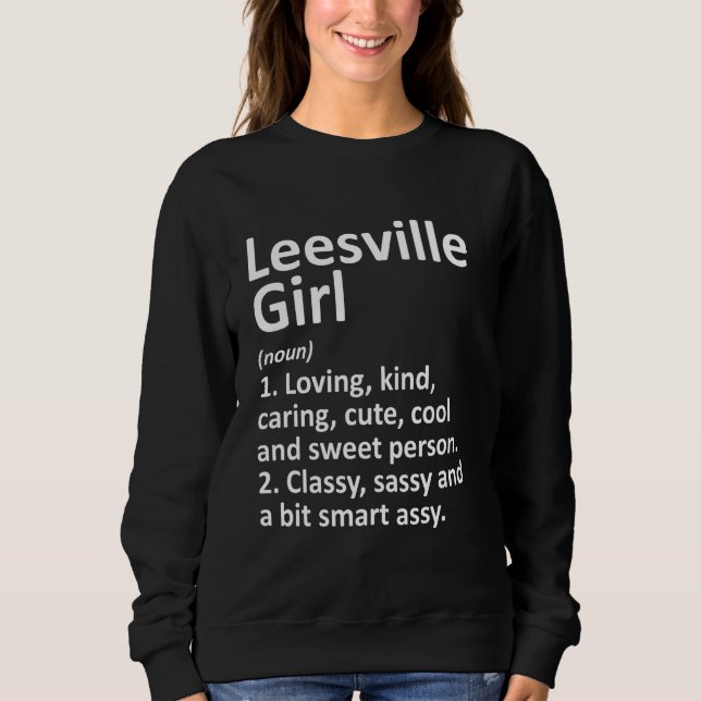 Leesville Girl La Louisiana Funny City Roots T Shirt (Framsida)