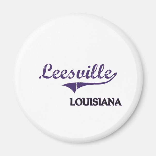 Leesville Louisiana City Classic Magnet (Framsidan)