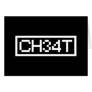 LEET CHEAT-kort Hälsningskort