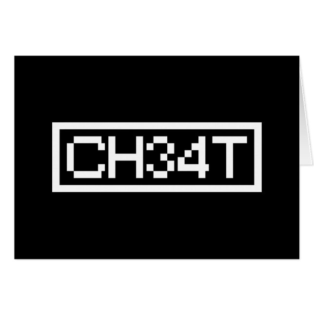 LEET CHEAT-kort Hälsningskort (Framsidan Horizontal)