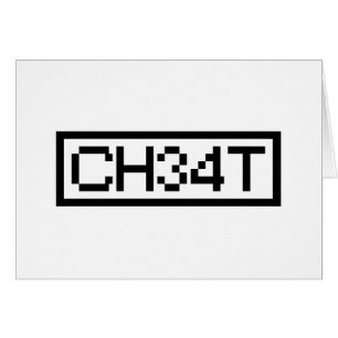 LEET CHEAT-kort Hälsningskort