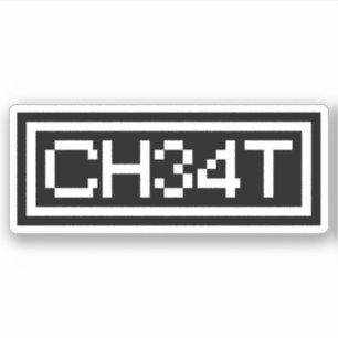 LEET CHEAT STICKER KLISTERMÄRKEN