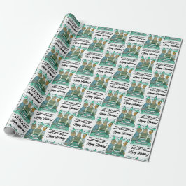 Leeway Senior Birthday Wrapping Papper Presentpapper