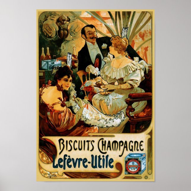 Lefevre Utile by Alphonse (Alfons) Mucha Poster (Framsidan)