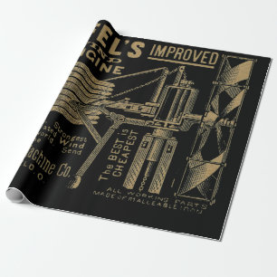 Leffels förbättrade Vind Engine Kvarn 1885 för Jär Presentpapper