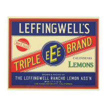 LEFFINGWELS KALIFORNISKA LEMONER FRÅN WHITTIER CA