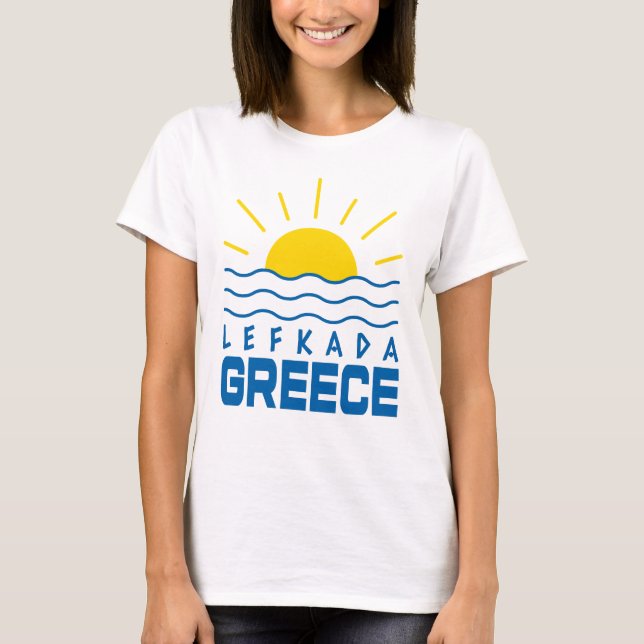 Lefkada Greece Sunshine and Sea Vågar Women's T Shirt (Framsida)