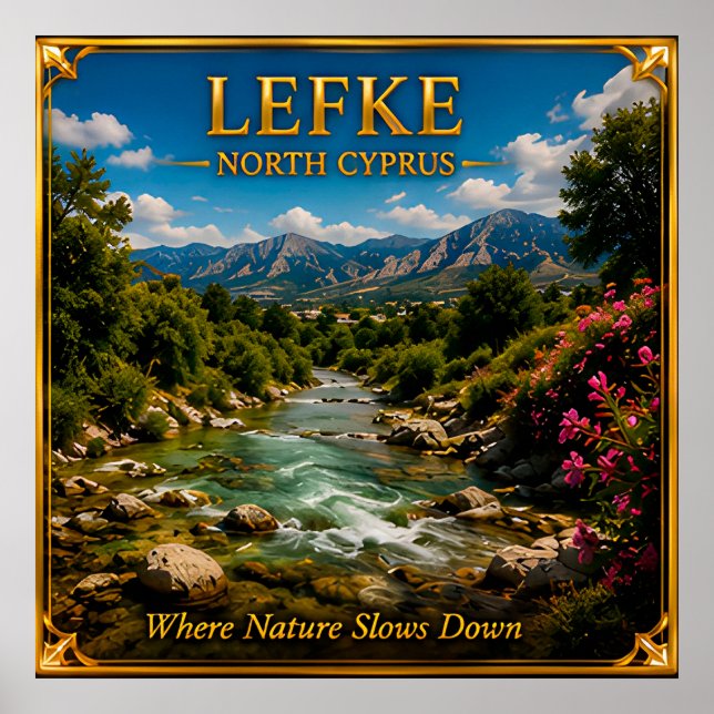 Lefke norra Cyperns gröna kust resminne Poster (Framsidan)