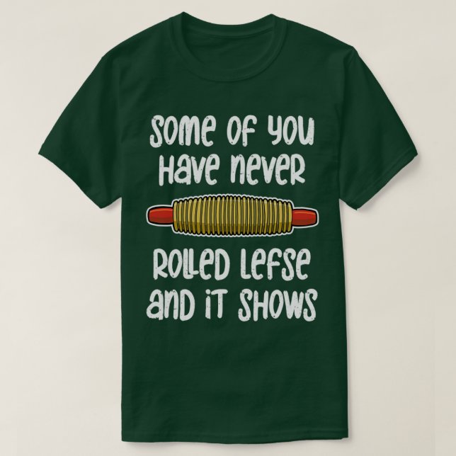 Lefny norska Lefse Rolling Pin Lefse Skapar  T Shirt (Design framsida)