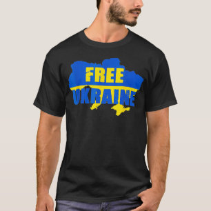 Lefri ukrainsk Flagga Ukraina Karta I StWiFi T Shirt