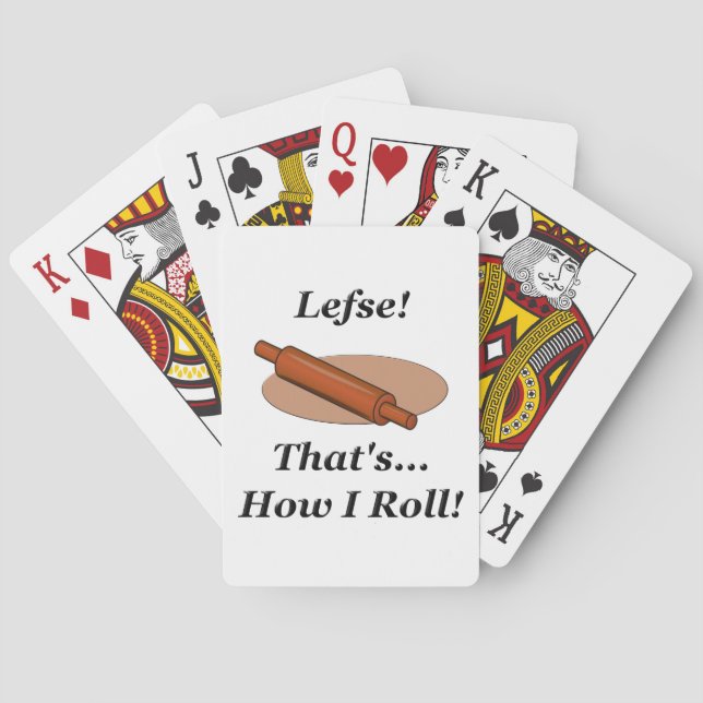Lefse Hur jag rullar Spel Kort (Baksidan)