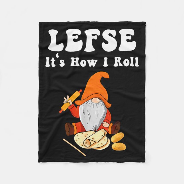 Lefse It's How I Roll Christmas  Fleecefilt (Framsidan)