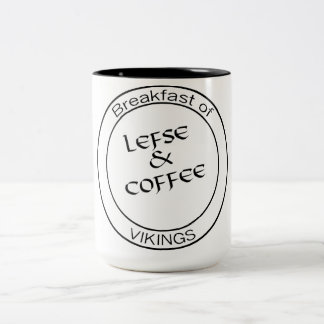 Lefse & kaffe - frukost av den Vikings muggen Två-Tonad Mugg
