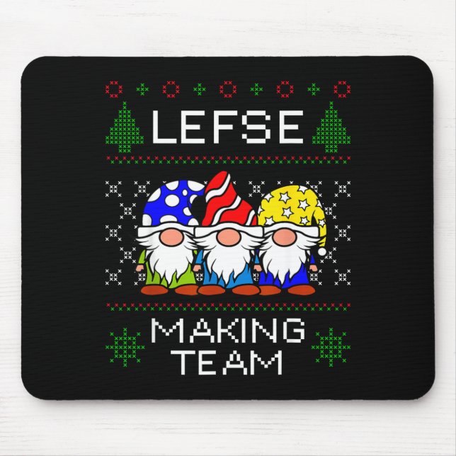 Lefse Making Team Ugly Christmas Sweater  Musmatta (Framsidan)