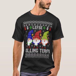 Lefse Rolling Team Funny jul Baking Tomte Gn T Shirt