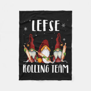 Lefse Rolling Team Gnomes jul Julafton Play Kid Fleecefilt