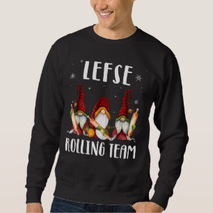 Lefse Rolling Team Gnomes jul Julafton Play Kid Lång Ärmad Tröja