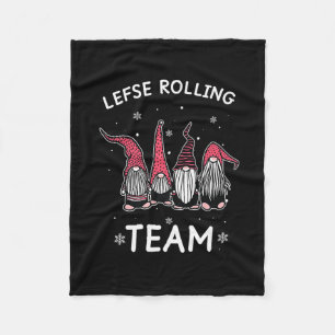 Lefse Rolling Team Gud Jul Gnome presenterar jul P Fleecefilt