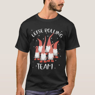Lefse Rolling Team Gud Jul Gnome Tomte Julafton Sa T Shirt