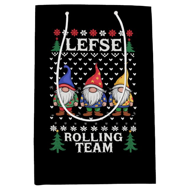 Lefse Rullande Julbakande Tomte Jul  (Framsidan)