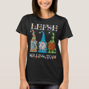 Lefse Skapar Rolling Team Garden Gnome jul P T Shirt