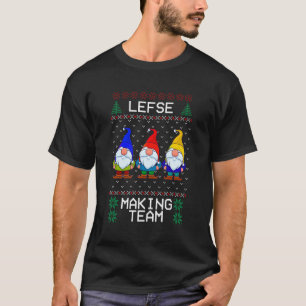 Lefse Skapar Team Nordic jul Tomte Gnome Xma T Shirt