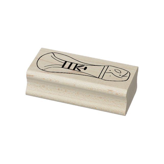 Left Footprint of extraterrestrial rubber stamp Stämpel (Stämpel)