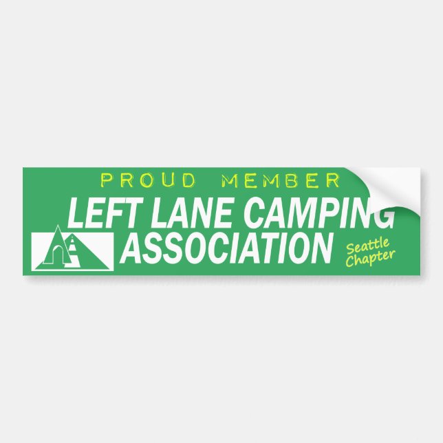 Left Lane Camping Association (Seattle Chapter) Bildekal (Framsidan)