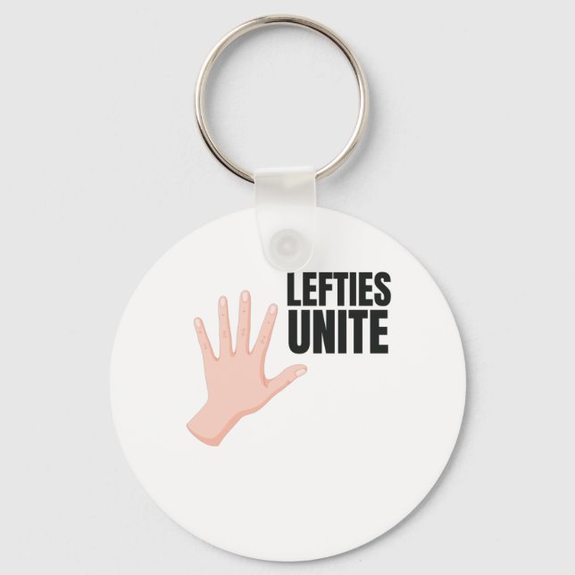 Lefties Unite Lämnat Hanty Gift Nyckelring (Framsida)