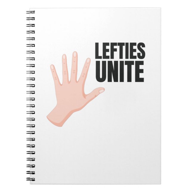 Lefties Unite Lämnat Hanty Lefty Gift Anteckningsbok (Framsidan)