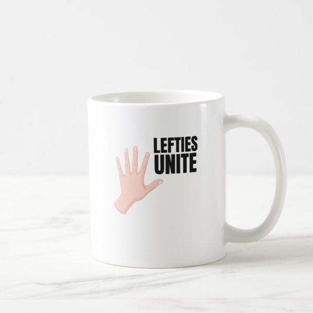 Lefties Unite Lämnat Hanty Lefty Gift Kaffemugg (Höger)
