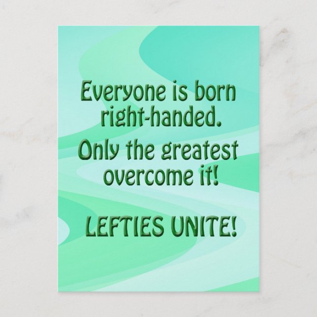 Lefties Unite Vykort (Framsida)