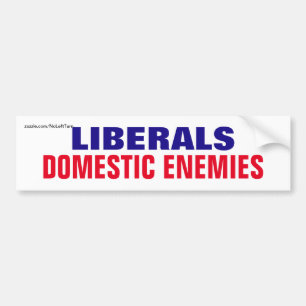 Leftister är Domesticens fiender Bumper Sticker Bildekal