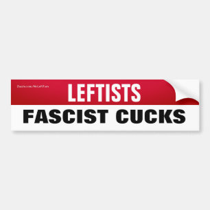 Leftister är fascistiska kuckstötfångare bildekal