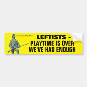 Leftister-speltiden är över... Vi har fått nog Bildekal