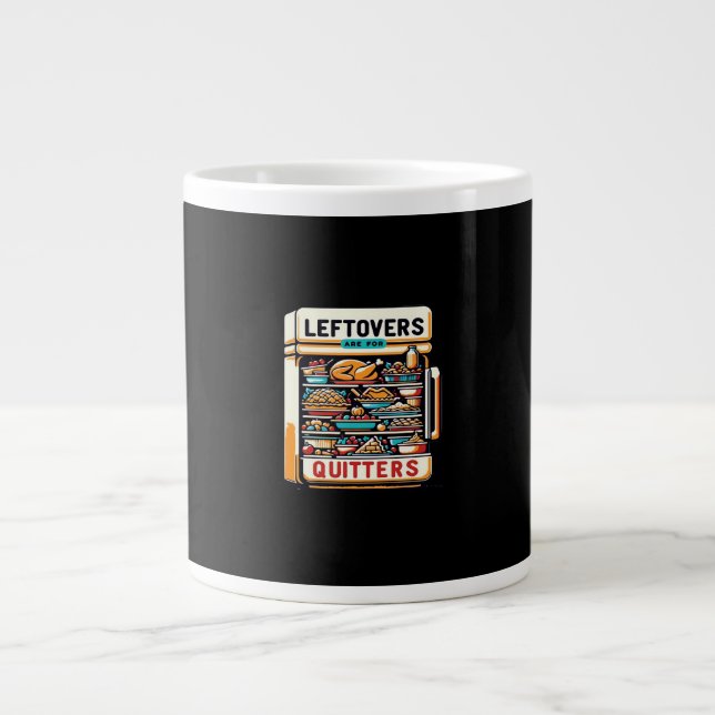 Leftovers är för kvartsparter Classic Basic Clean Jumbo Mugg (Framsidan)