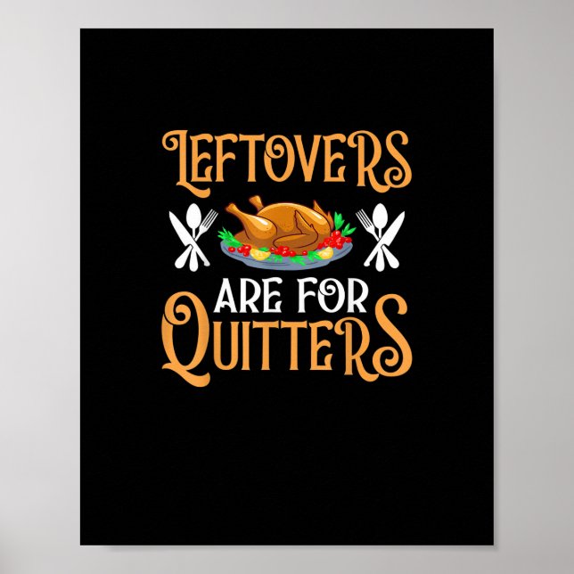 Leftovers är till för kvittrar för Thanksgiving Poster (Framsidan)