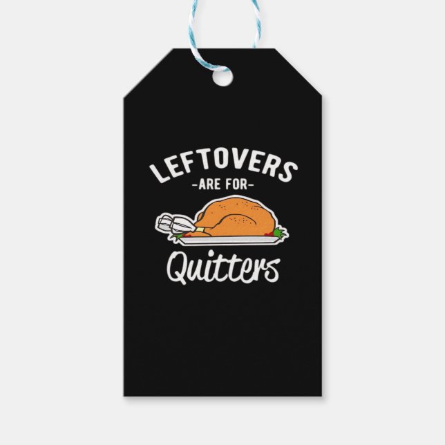 Leftovers for Quitters Thanksgiving Turkey ES Presentetikett (Framsidan)
