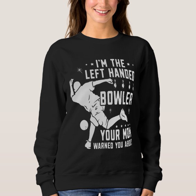 Lefty Bowling Lämnat Bowlareare Din Mamma varnade  T Shirt (Framsida)