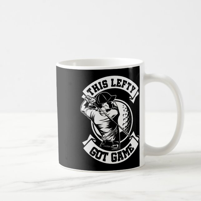 Lefty Golfer Left Hander Golf Left Handed Golfing  Kaffemugg (Höger)