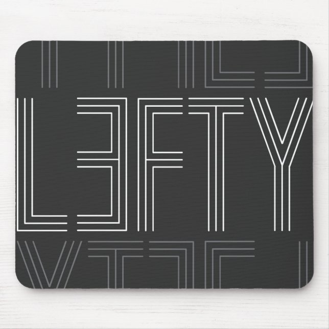 Lefty Lämnat Handed Modern Typography Musmatta (Framsidan)