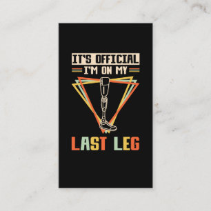 Leg Amputation Humor Leg Amputee Visitkort