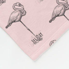 Leg Day Elegant Flamingo Fun Fitness Fleecefilt